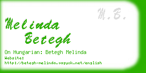 melinda betegh business card